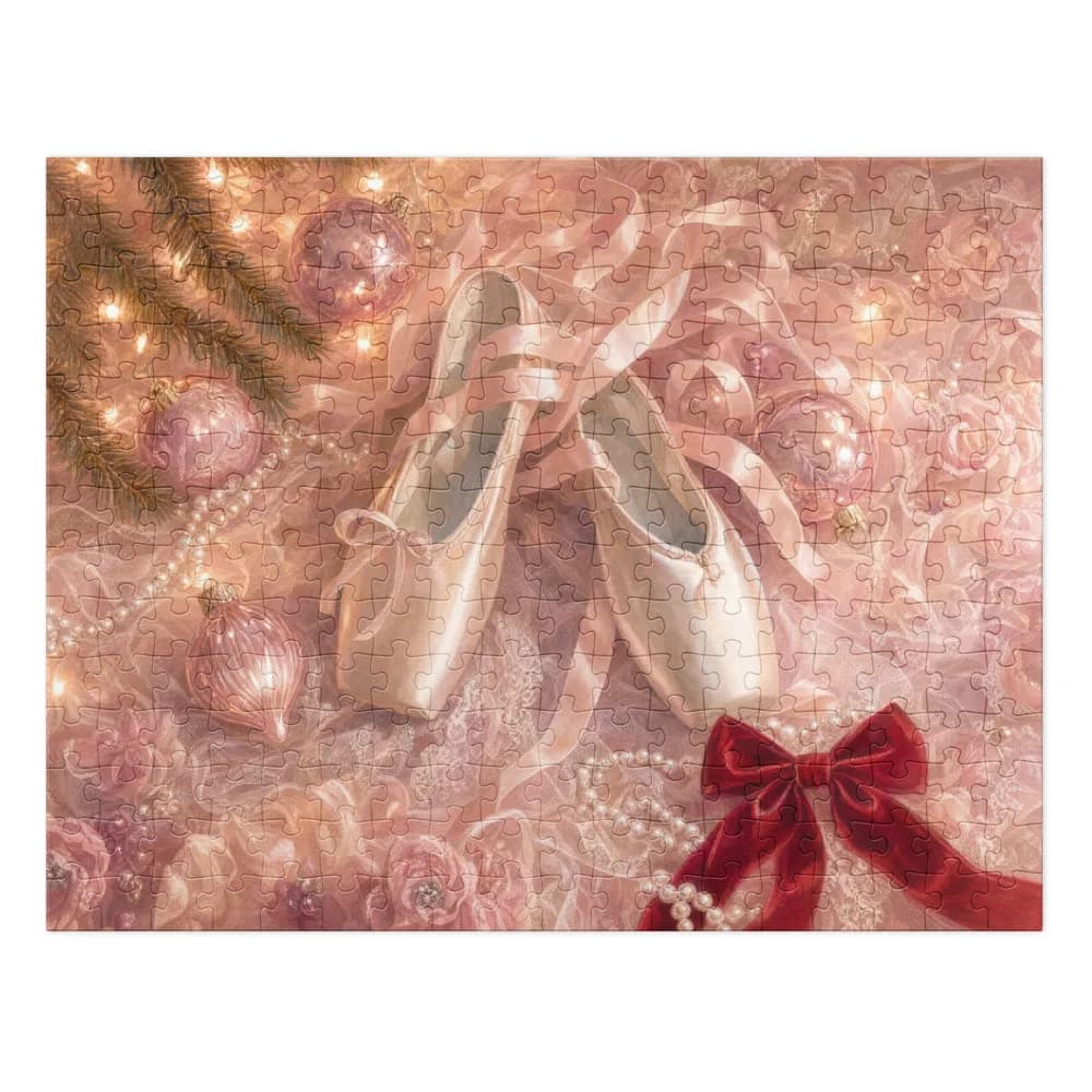 Ballet Slippers and Christmas Bows Jigsaw Puzzle