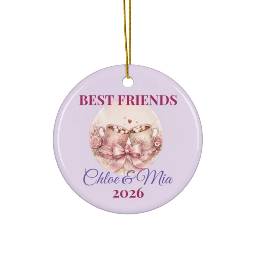 Best Friends Christmas Ornament Ceramic Ornament