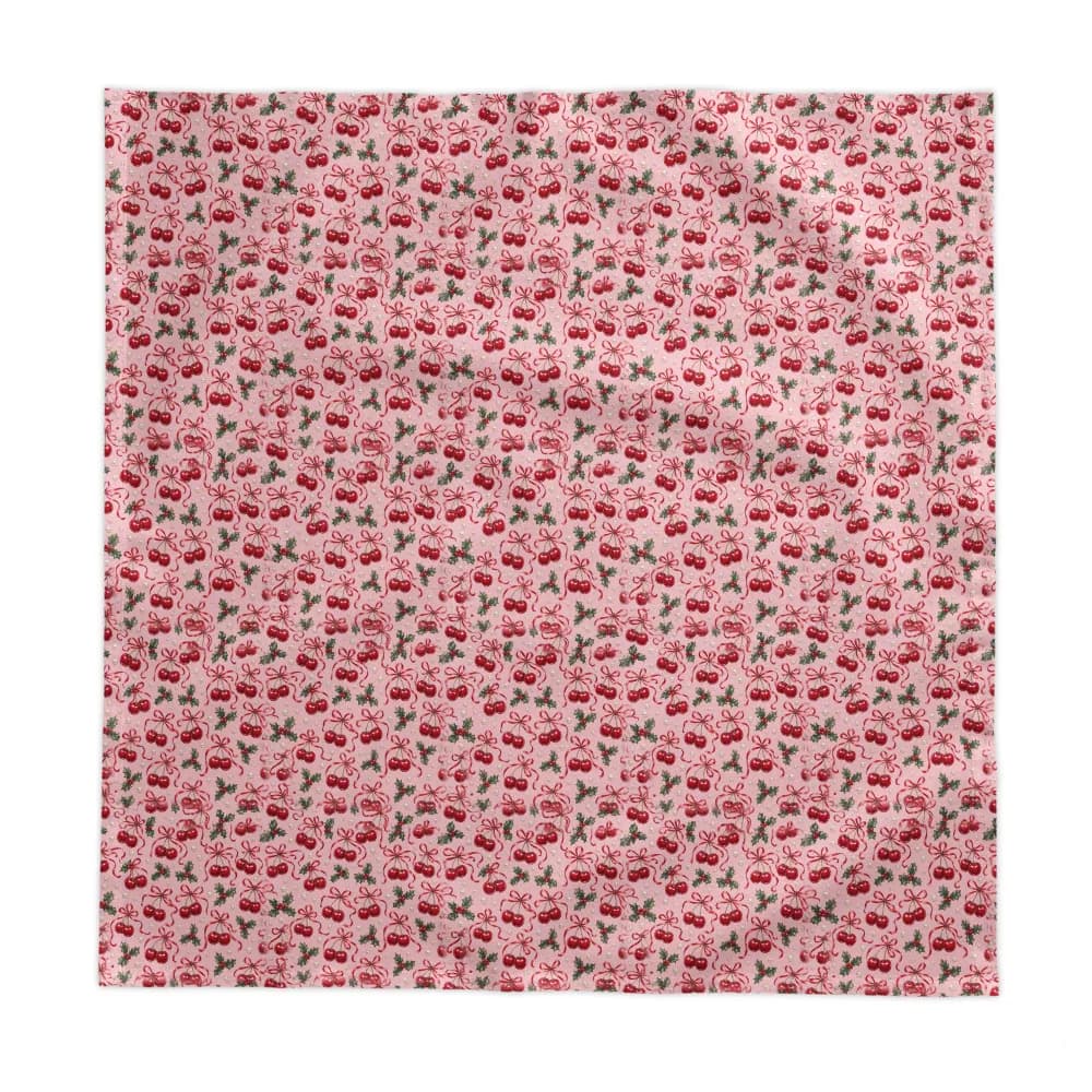 Cherry Bows on Ballet Pink Tablecloth