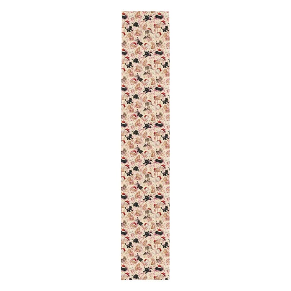 Christmas Kittens Pattern Table Runner