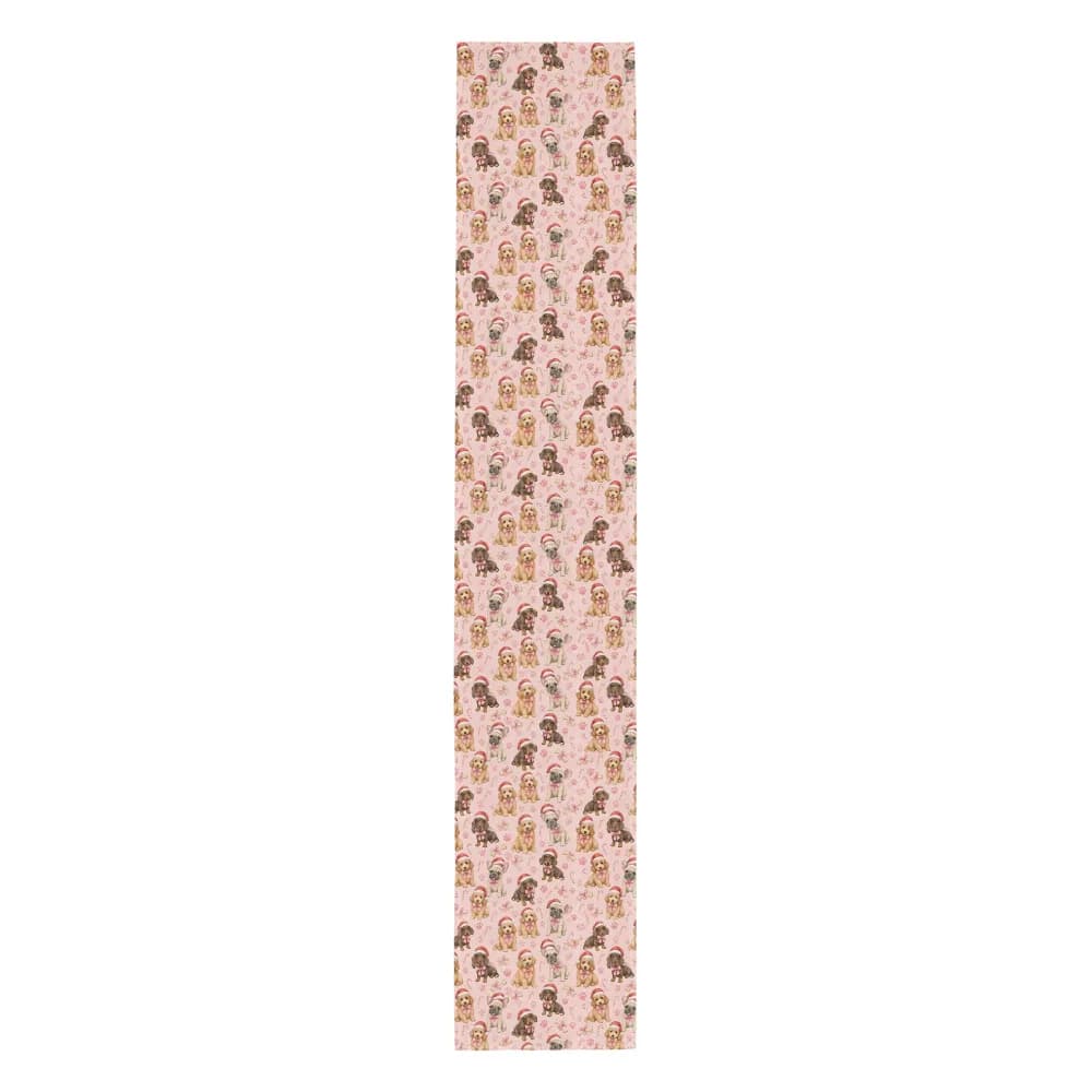 Christmas Puppies Pattern Table Runner