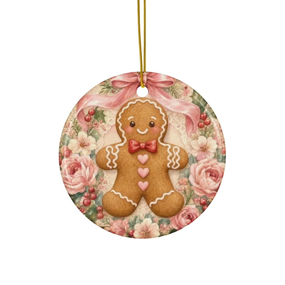 Classic Gingerbread Man Ornament Ceramic Ornament