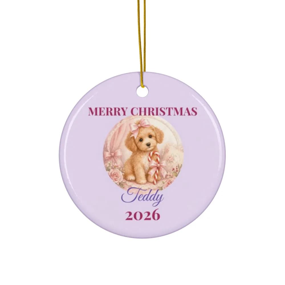 Doodle Personalized Dog Ornament Ceramic Ornament
