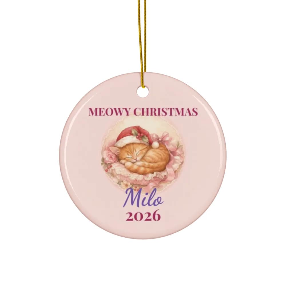 Ginger Cat Personalized Ornament Ceramic Ornament