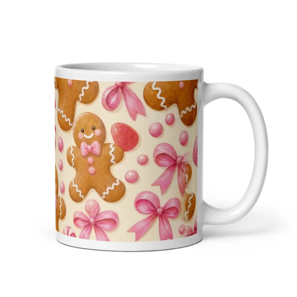 Gingerbread Men and Candy Pattern Mug