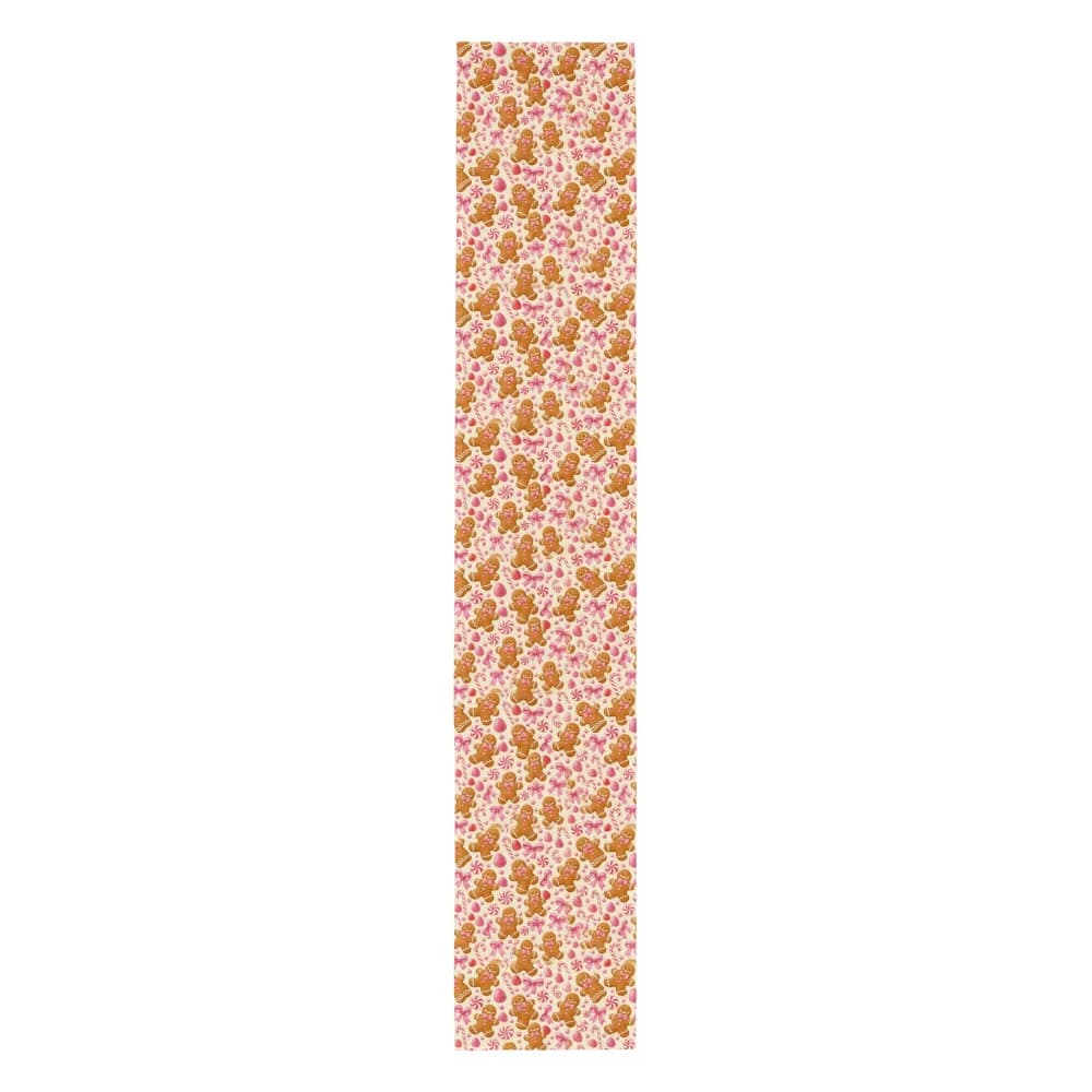Gingerbread Men and Candy Pattern Table Runner
