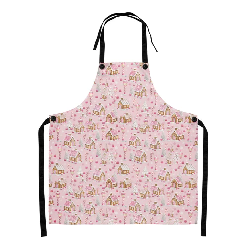 Gingerbread Village Pattern Apron