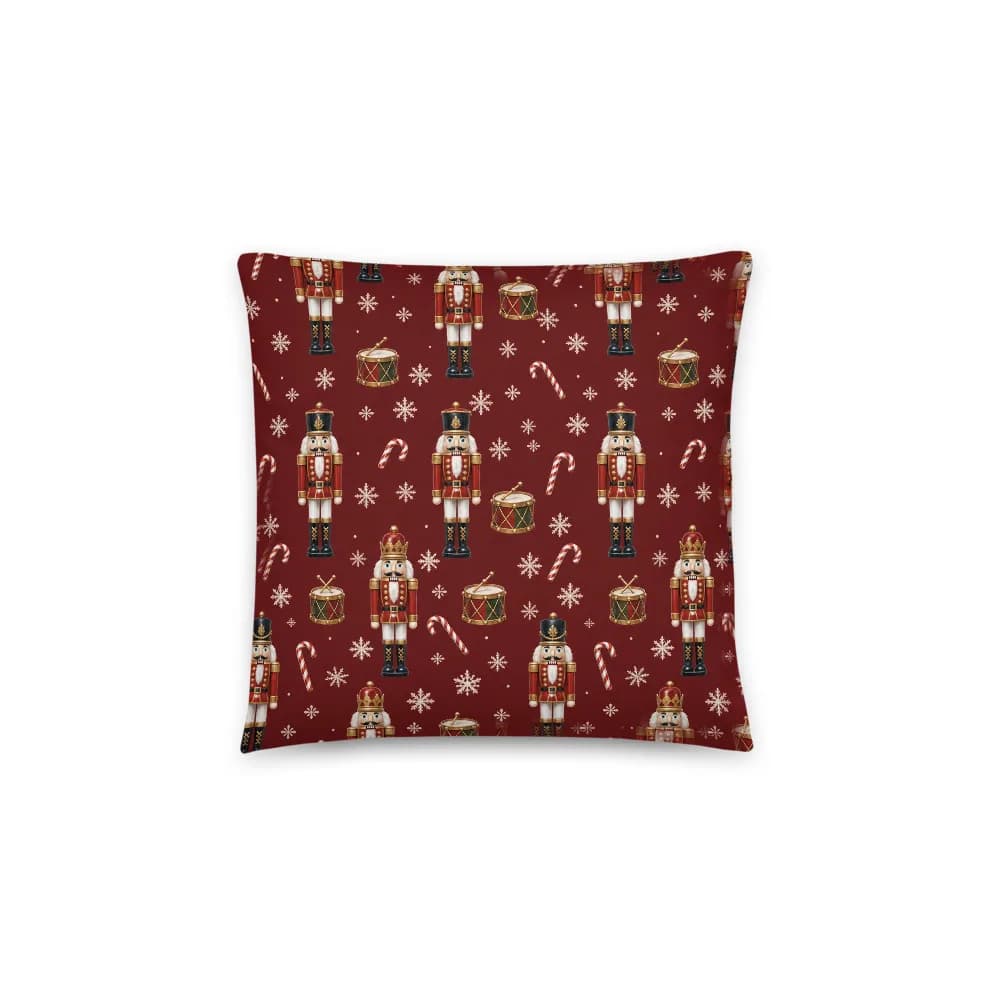 Nutcracker Parade Pattern Throw Pillow