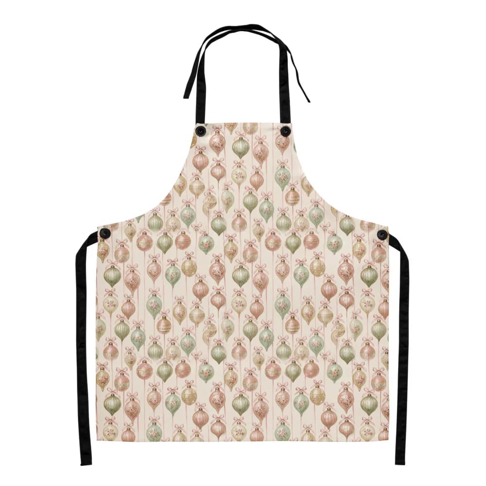 Pastel Vintage Ornaments Pattern Apron