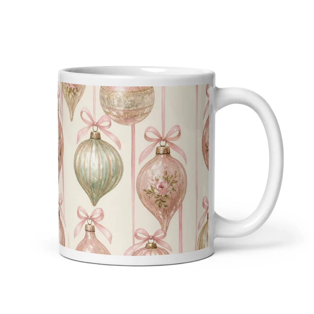 Pastel Vintage Ornaments Pattern Mug