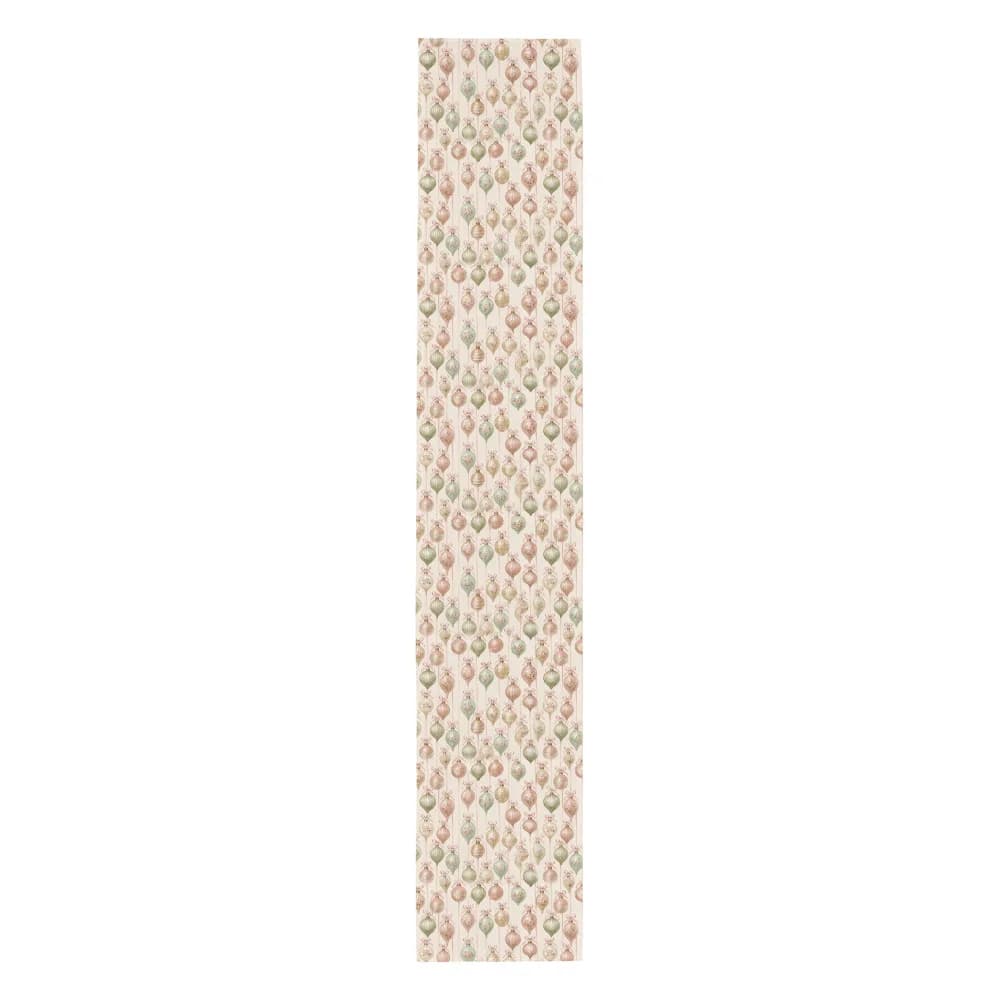 Pastel Vintage Ornaments Pattern Table Runner