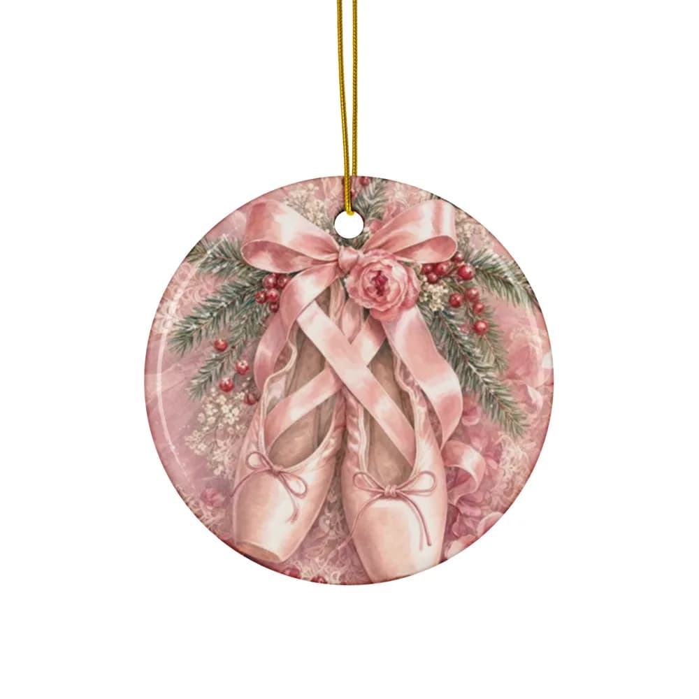 Pink Ballet Slippers Ornament Ceramic Ornament