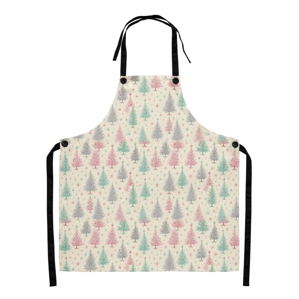 Retro Tinsel Trees Pattern Apron