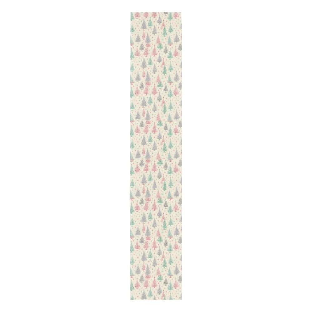 Retro Tinsel Trees Pattern Table Runner