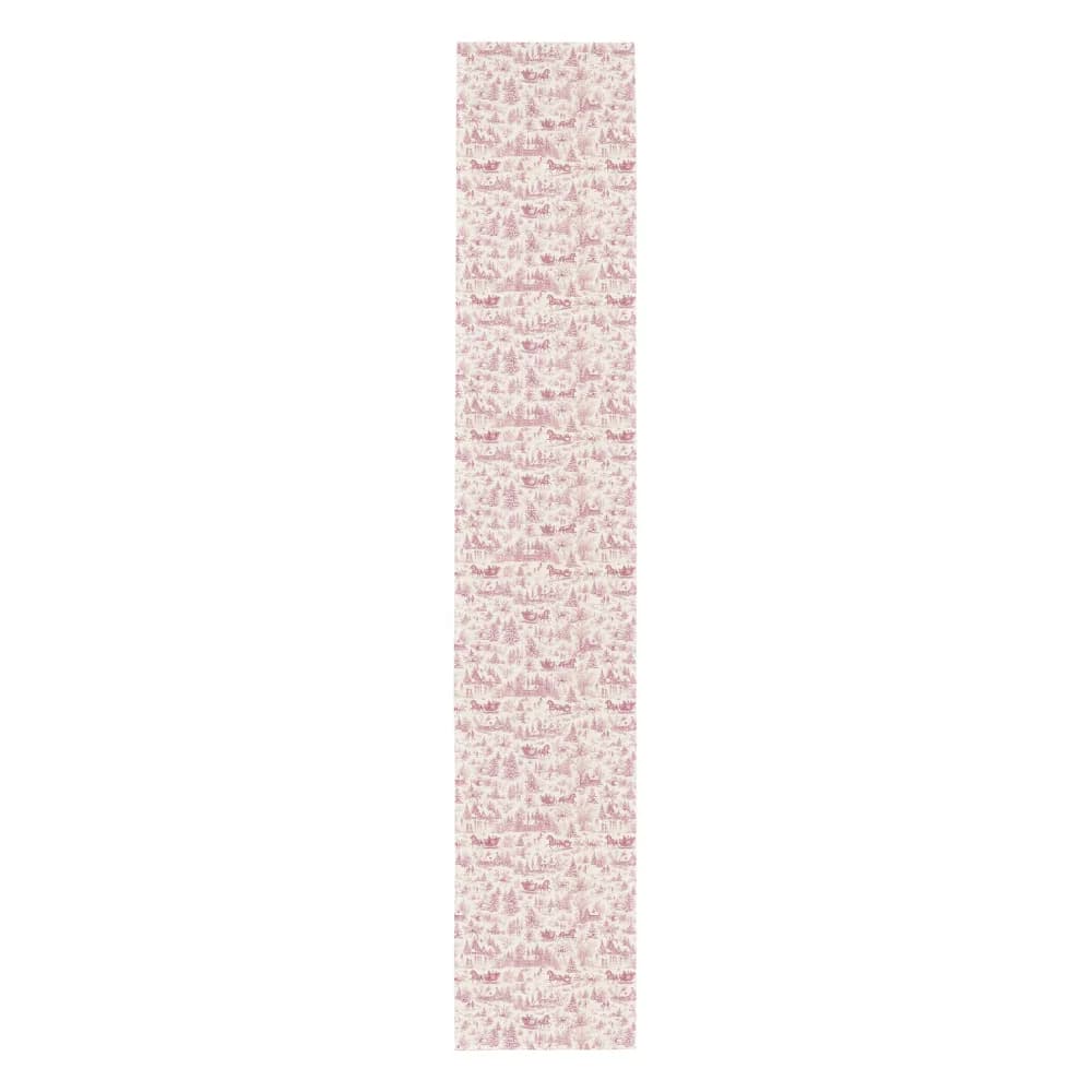 Rose Toile Winter Village Table Runner
