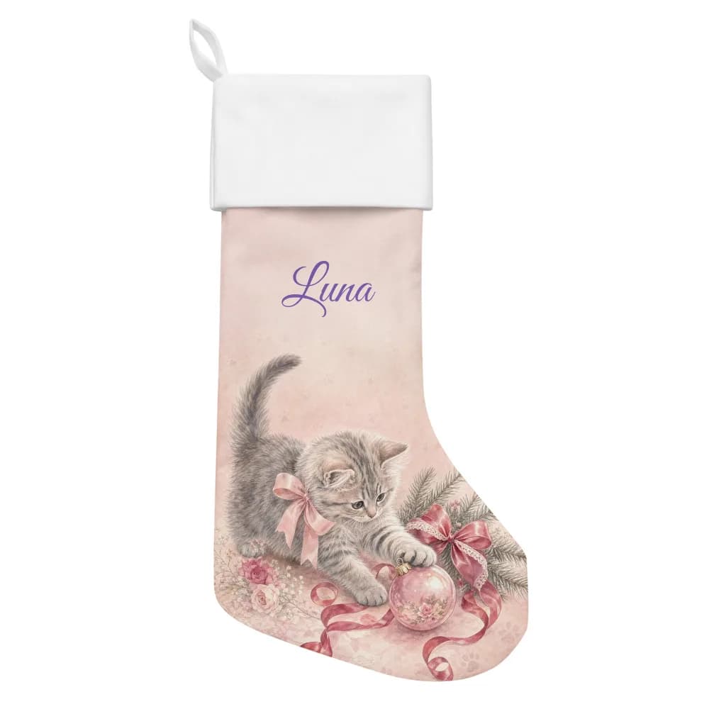 Tabby Cat Personalized Stocking Christmas Stocking