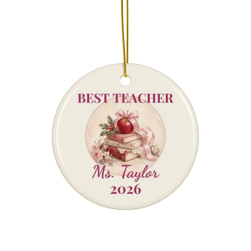 Teacher Christmas Ornament Ceramic Ornament