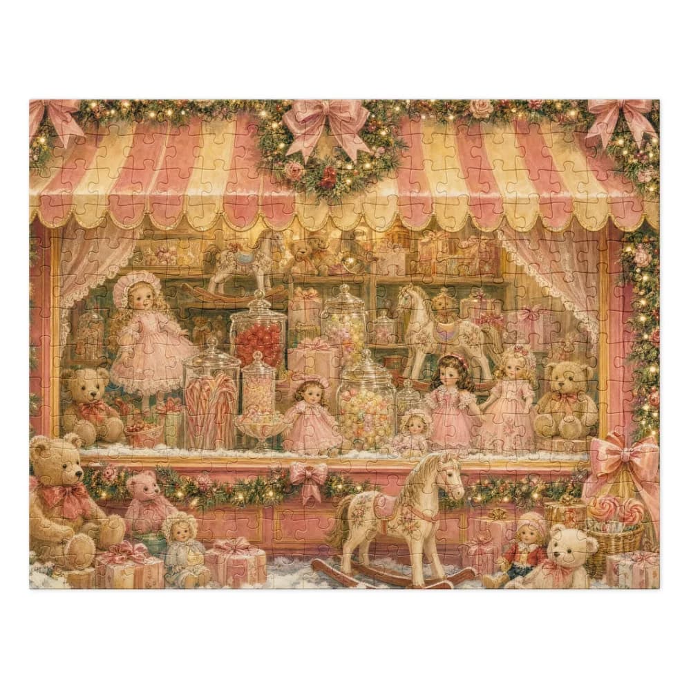 Vintage Christmas Shop Window Jigsaw Puzzle