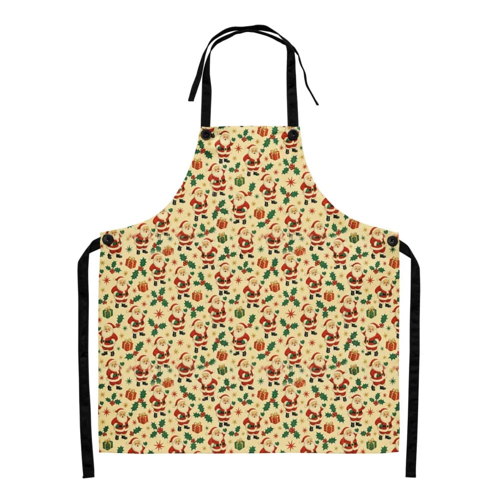 Vintage Santa Christmas Pattern Apron