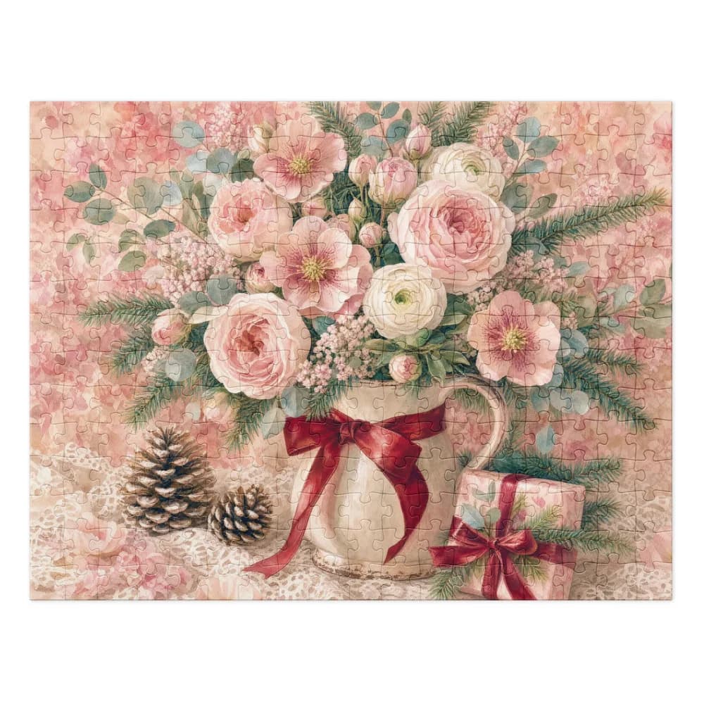 Winter Bouquet in a Vintage Jug Jigsaw Puzzle