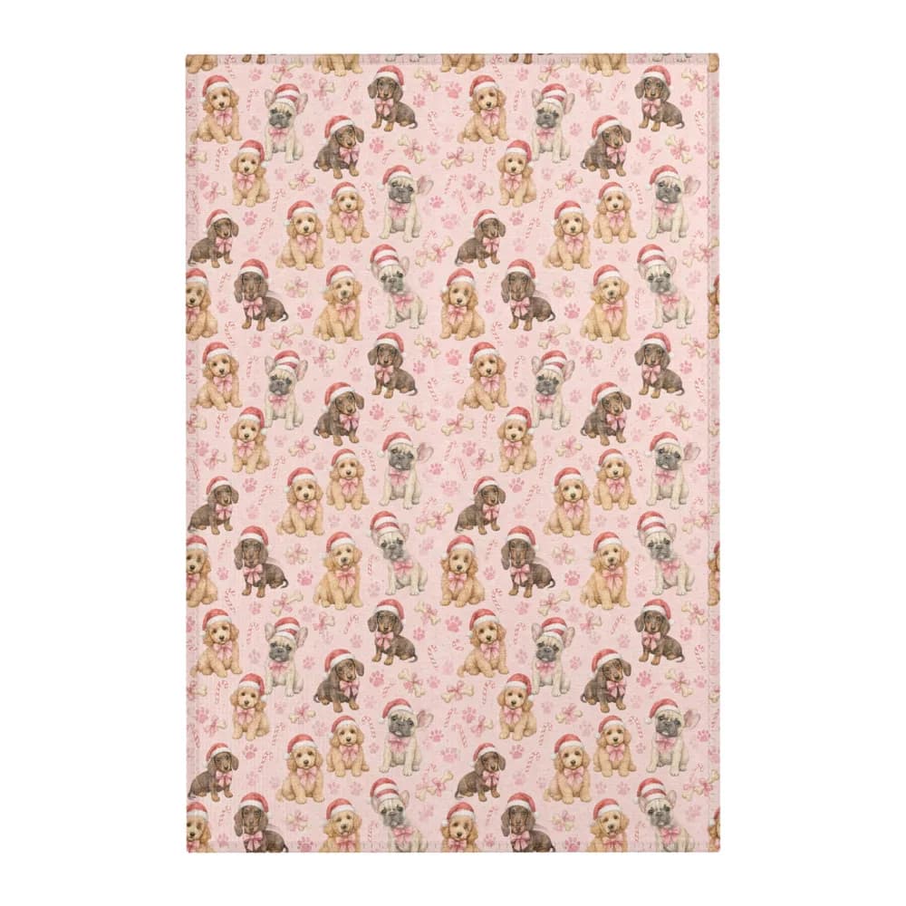 Christmas Puppies Pattern Area Rug