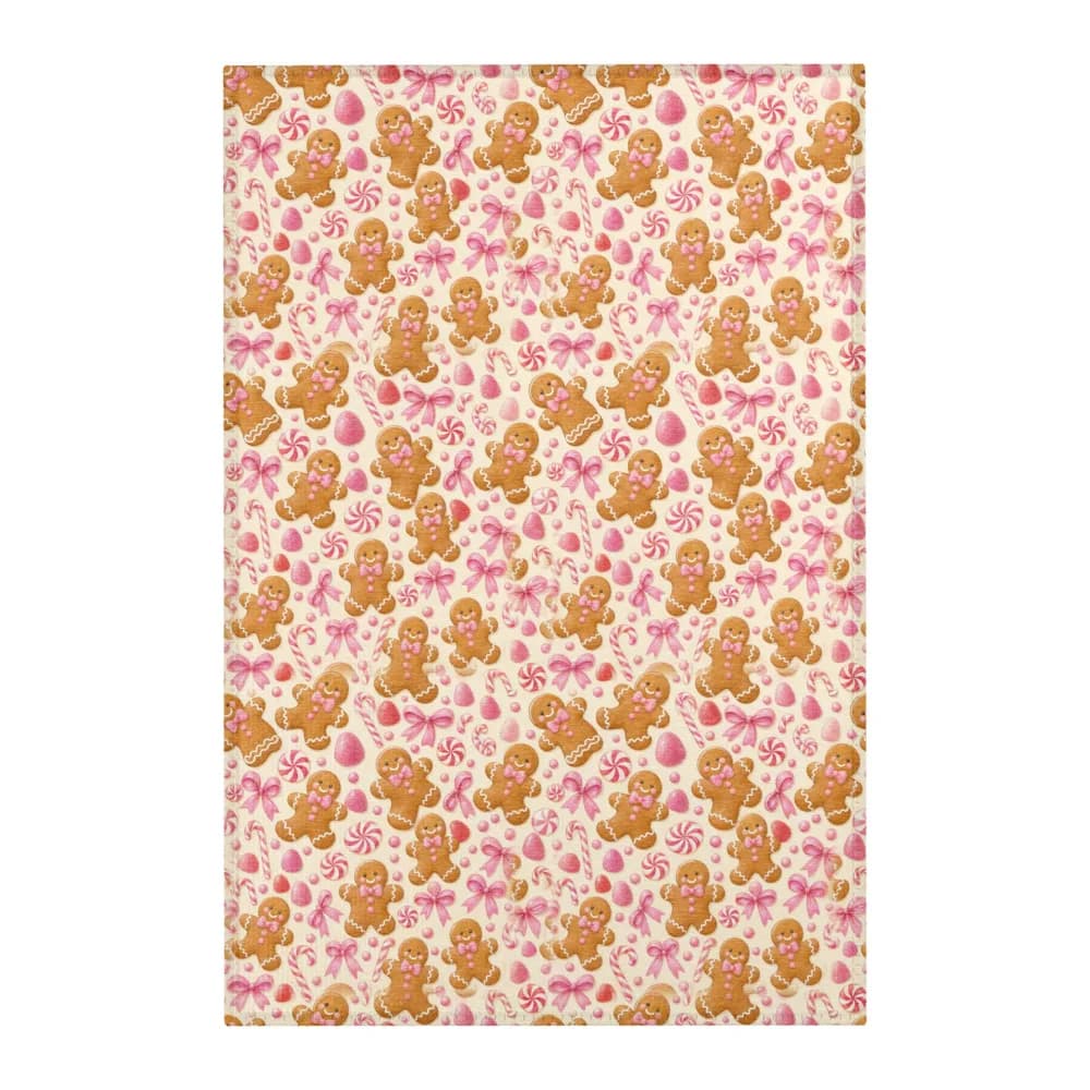 Gingerbread Men and Candy Pattern Area Rug