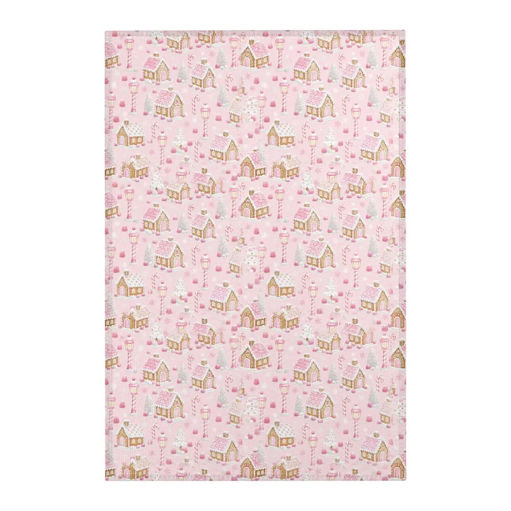 Gingerbread Village Pattern Area Rug