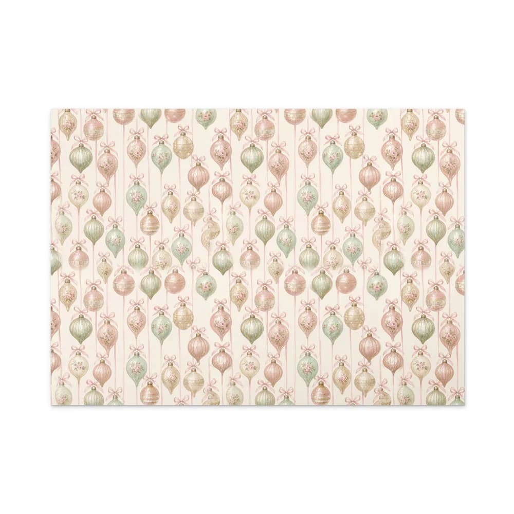 Pastel Vintage Ornaments Pattern Gift Wrap