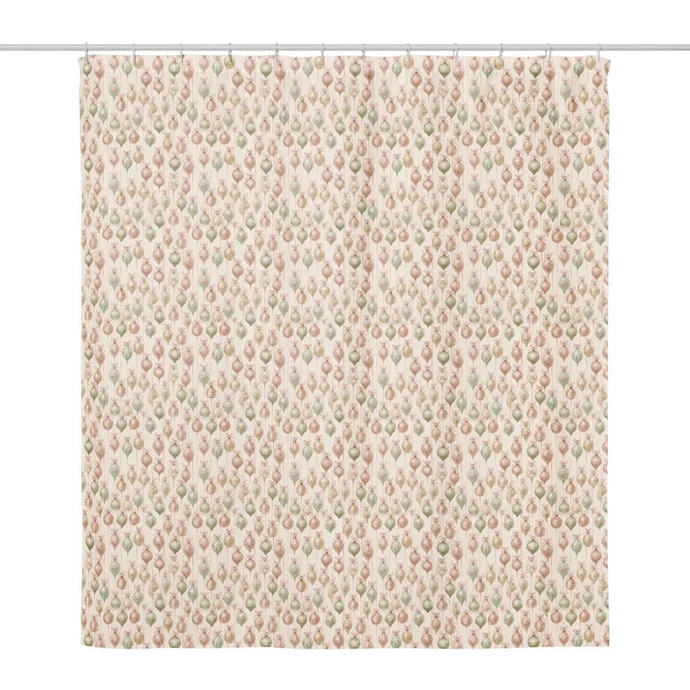 Pastel Vintage Ornaments Pattern Shower Curtain