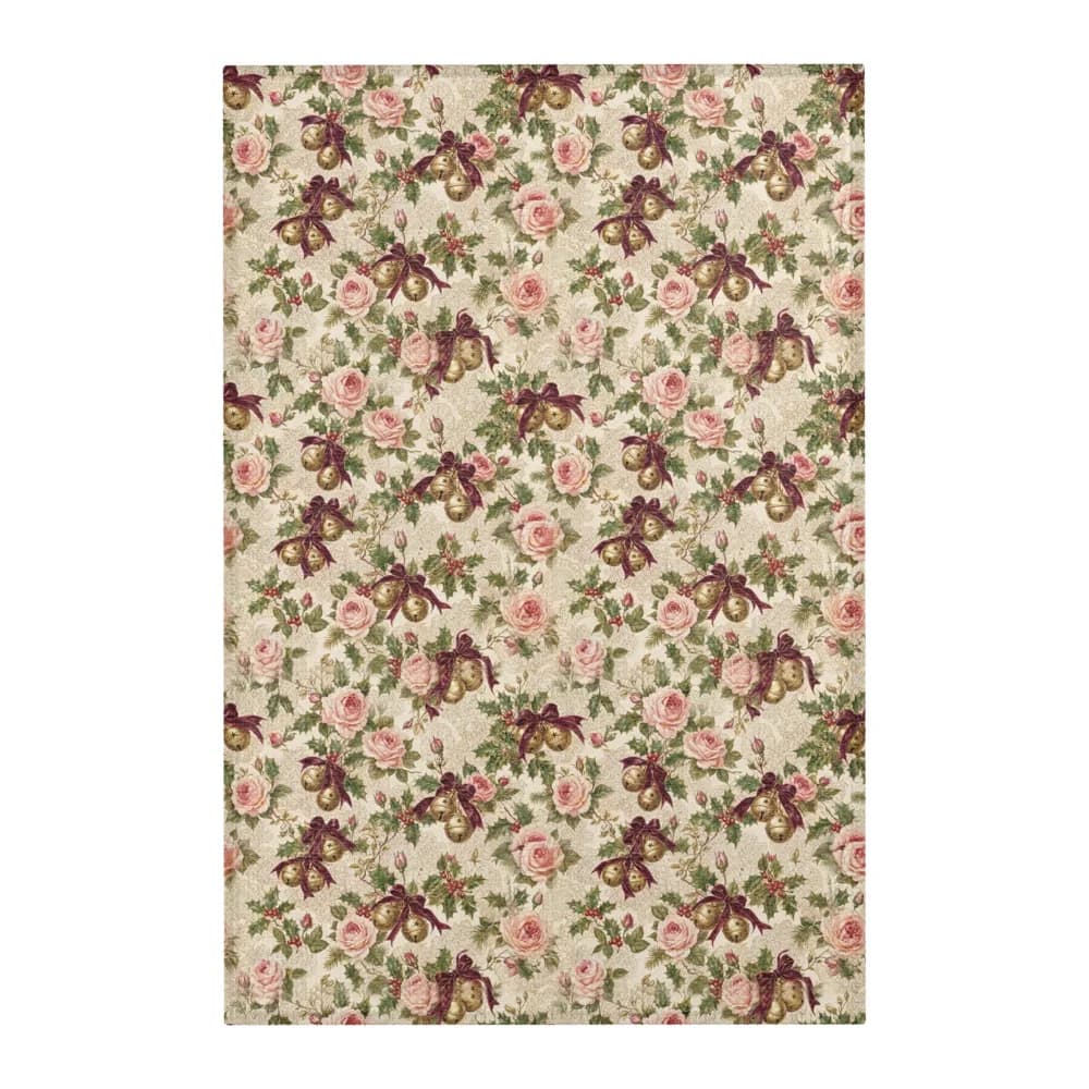 Victorian Roses and Bells Pattern Area Rug