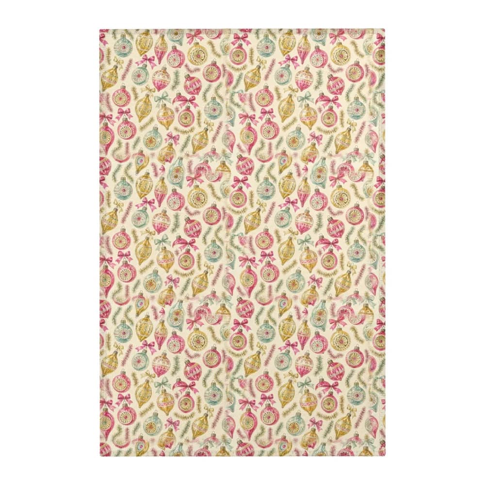 Vintage Glass Baubles Pattern Area Rug