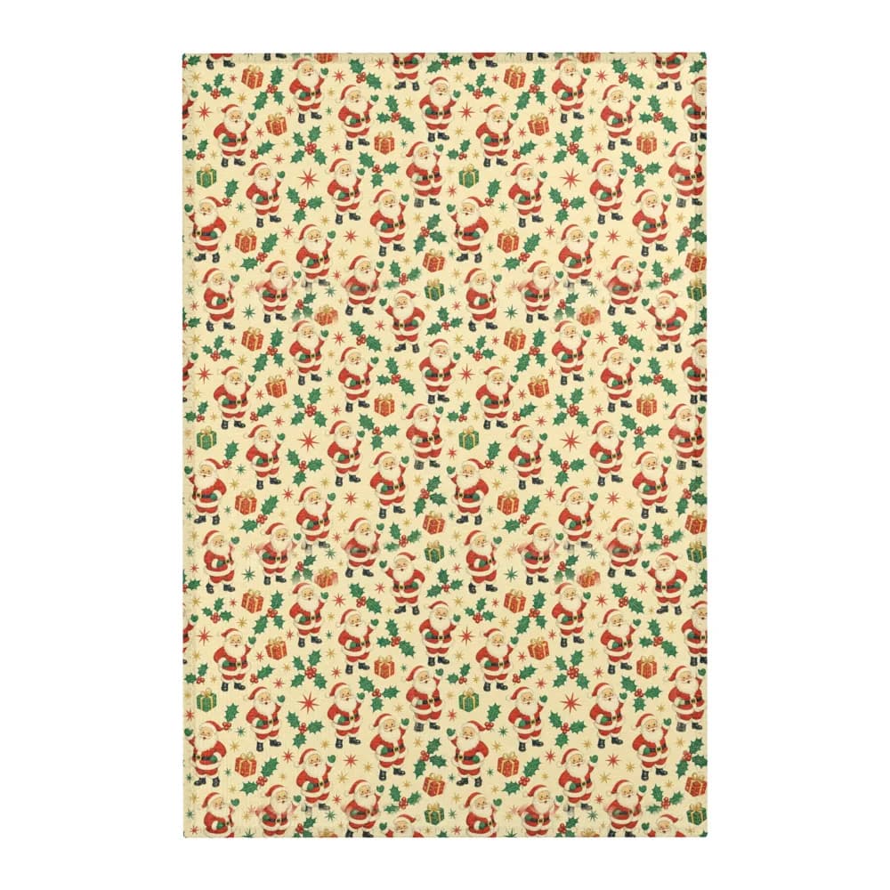 Vintage Santa Christmas Pattern Area Rug