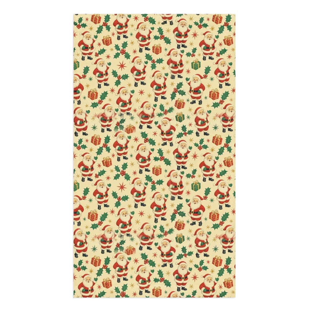 Vintage Santa Christmas Pattern Hand Towel