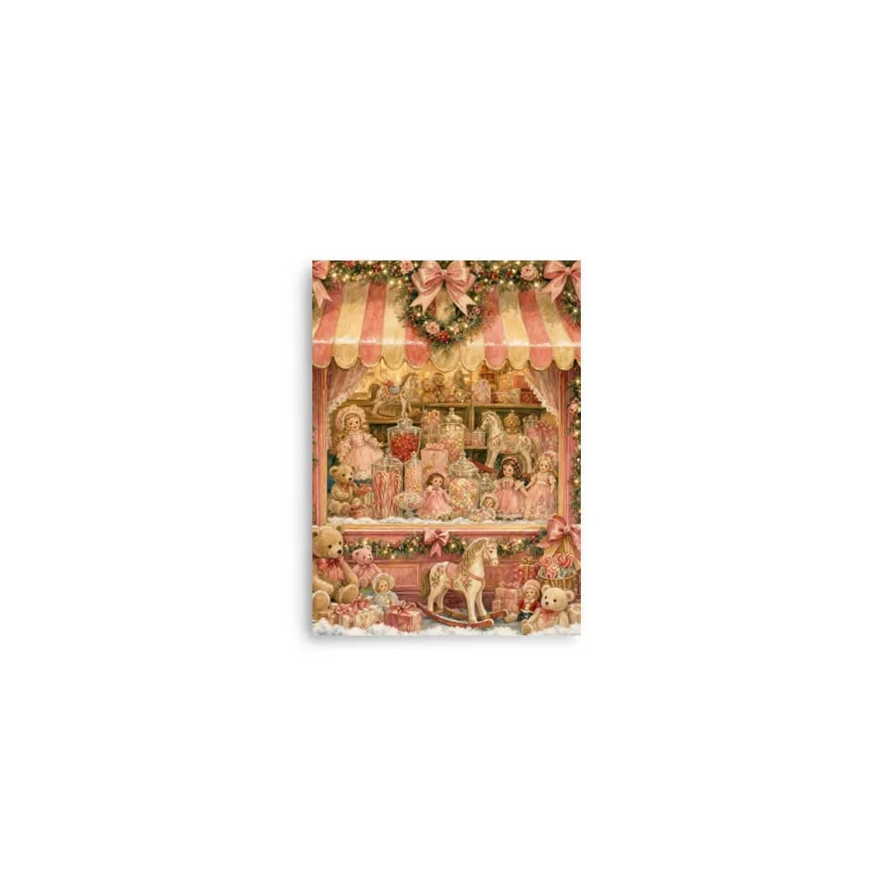Handcrafted Home Vintage Christmas Shop Window Art Print – cottage-style art