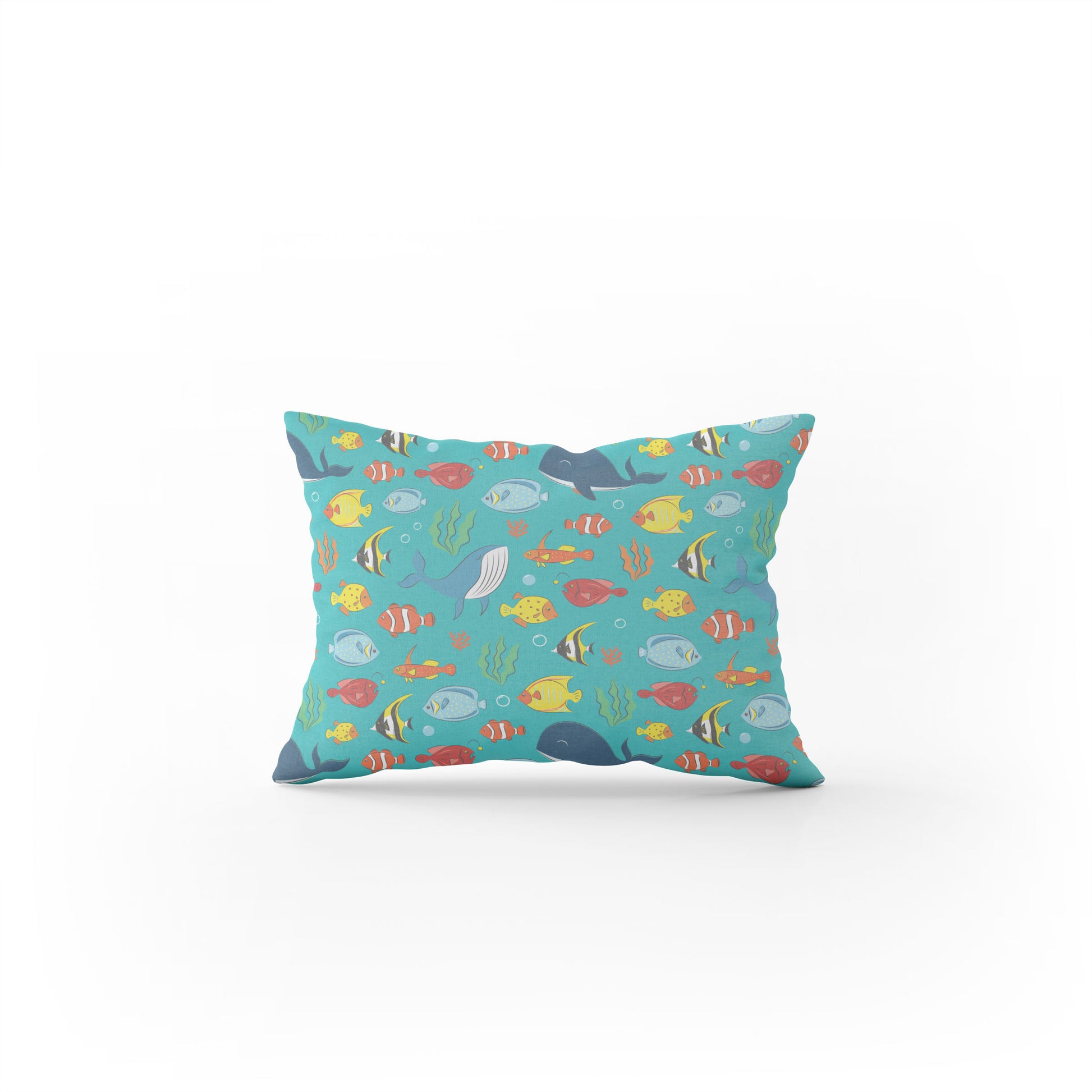 Ocean Animals custom pillow pastel colour