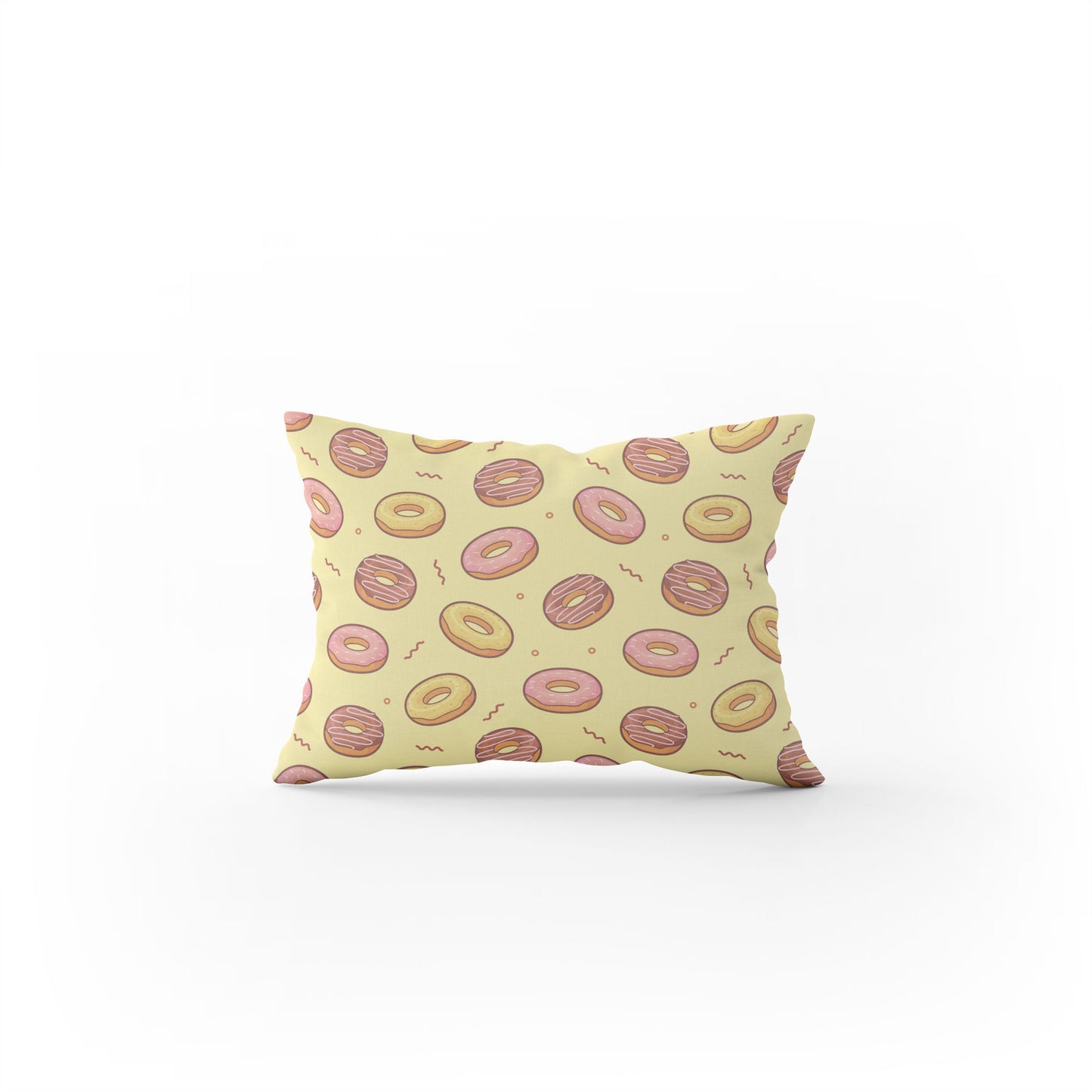 Yellow Donuts Pillow custom pastel colour