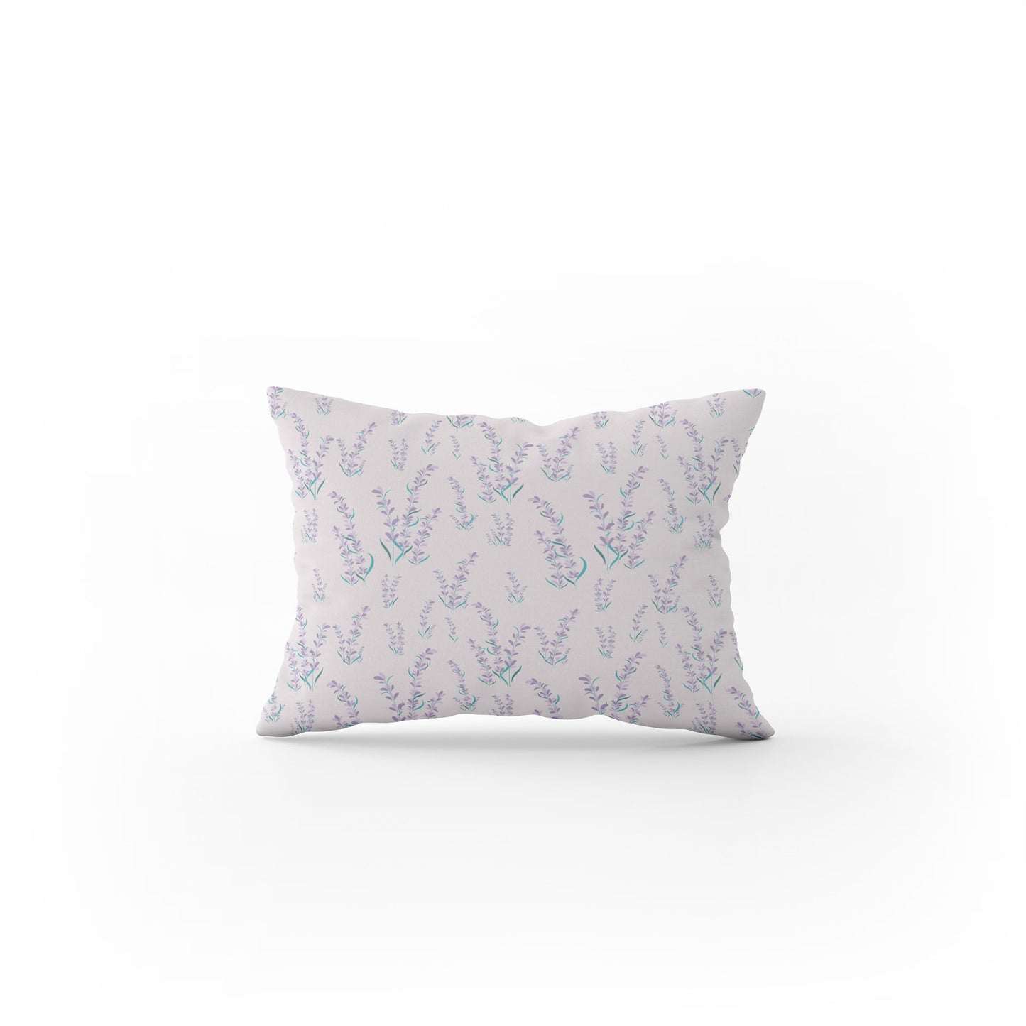 Lilac Floral Pillow custom pastel colour