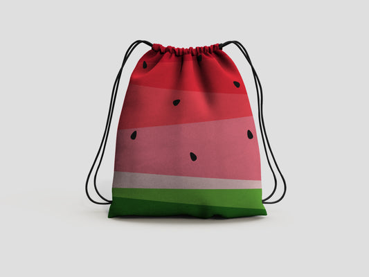 Watermelon Slice Drawstring Backpack Bag