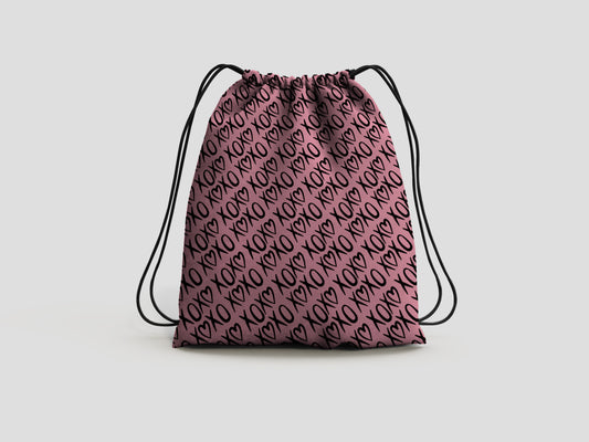 Xoxo Love Drawstring Backpack Bag
