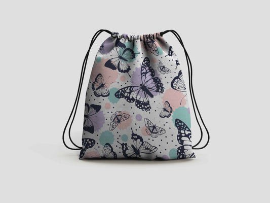 Butterfly Drawstring Backpack Bag