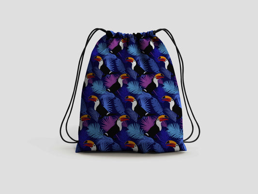 Toucan Drawstring Backpack Bag