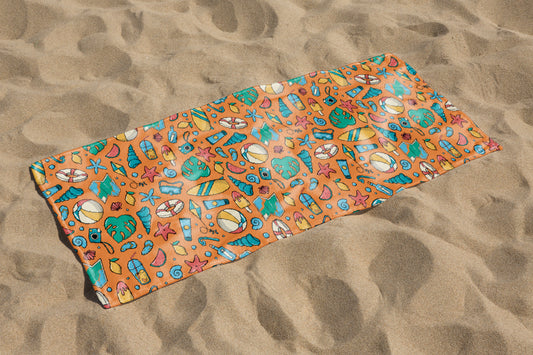 Beach Day Beach Towel custom colour
