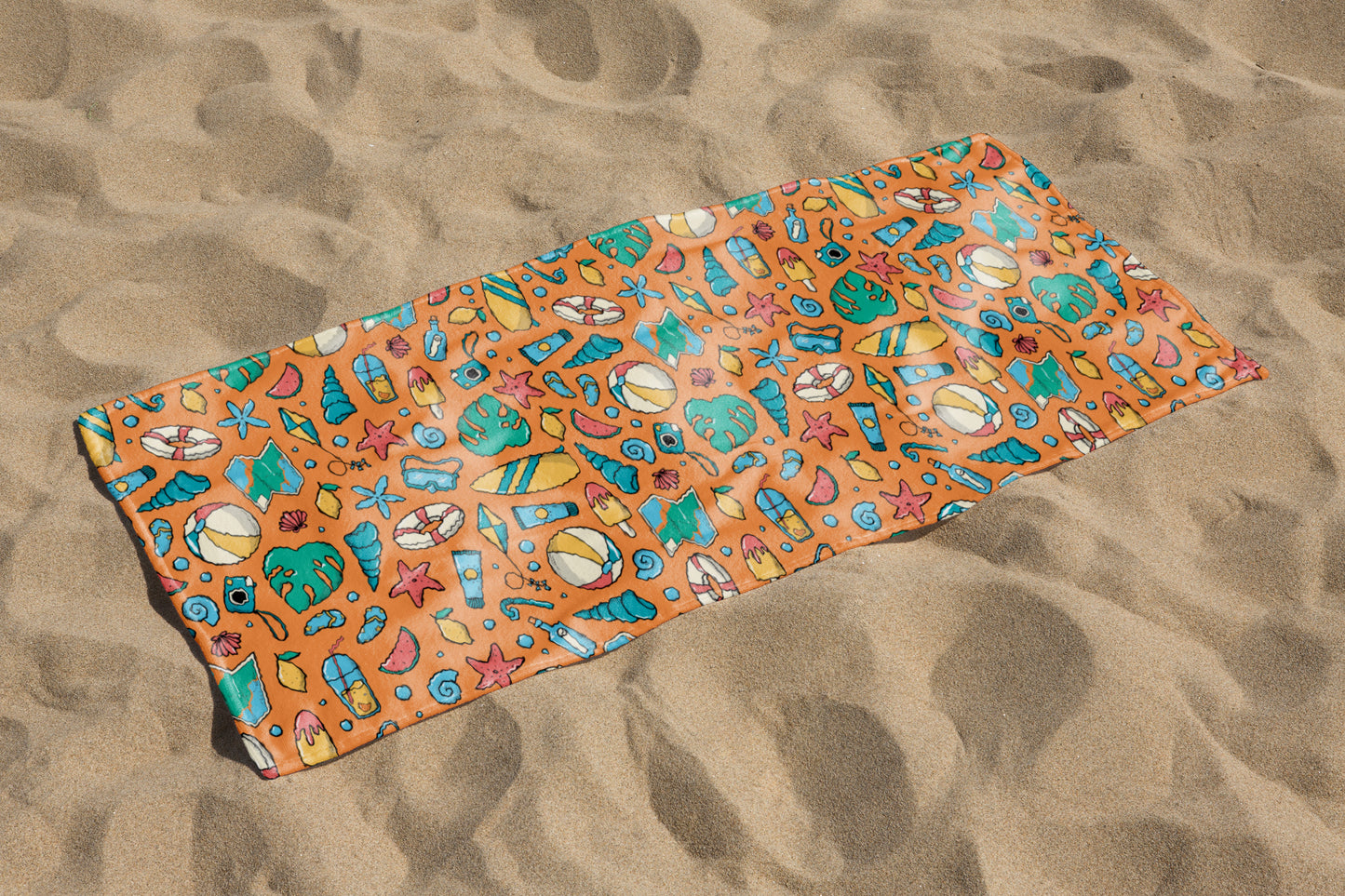Beach Day Beach Towel custom colour