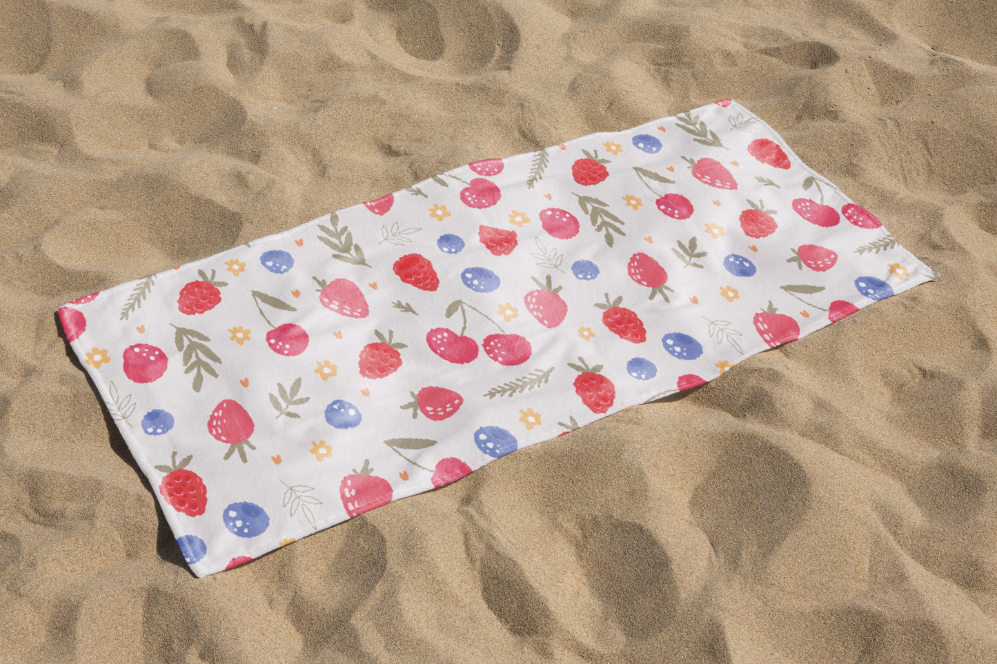 Summer Berries custom Beach Towel