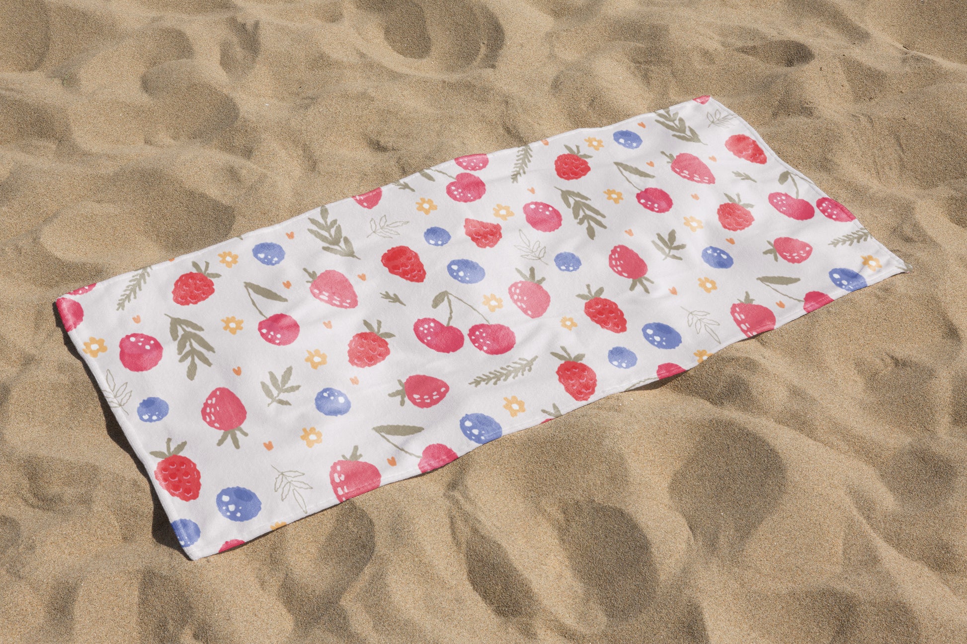 Summer Berries custom Beach Towel