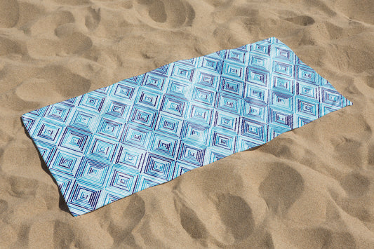 Blue Diamond Beach Towel custom