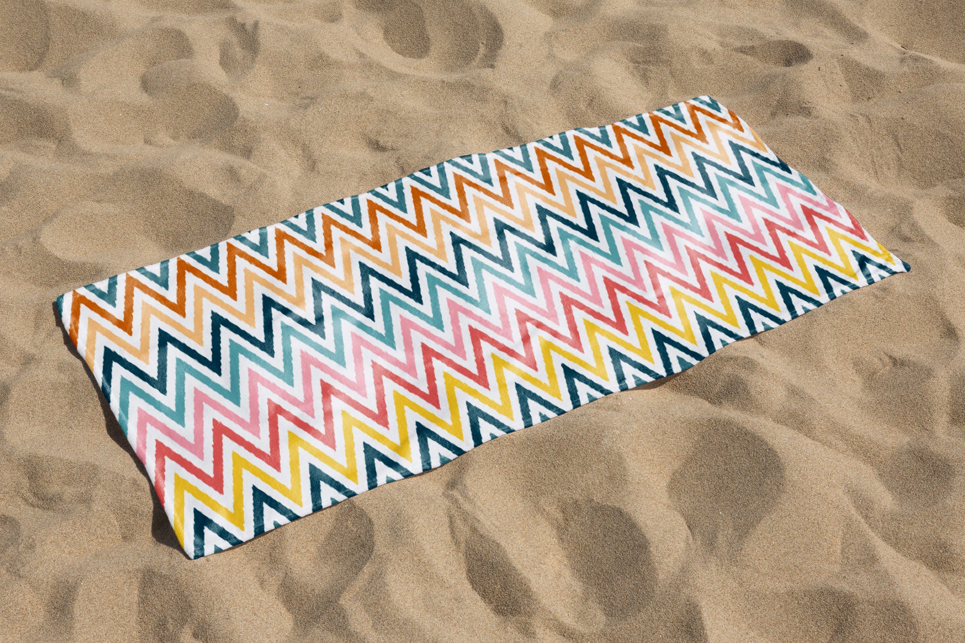 Bright Chevron Beach Towel