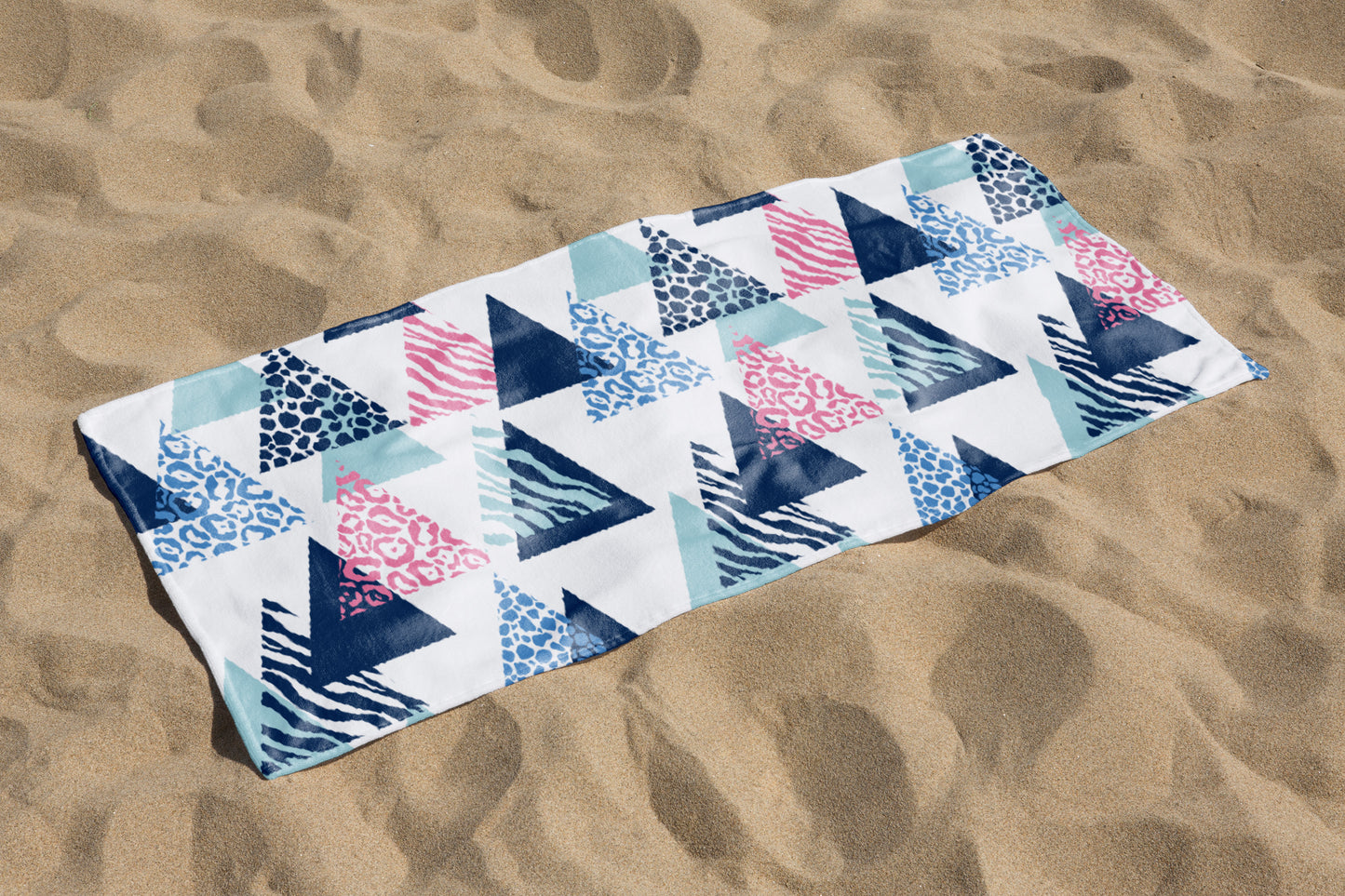 custom Triangle Animal Print Beach Towel