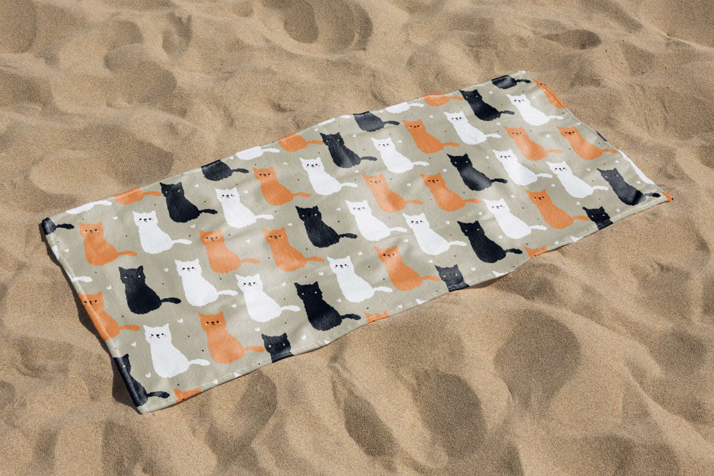 Kitty Cats cute custom Beach Towel