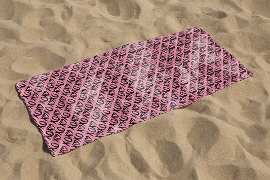 Xoxo Love print pattern custom Beach Towel